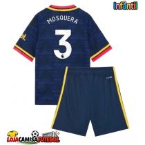 Camisa de Futebol Arsenal Cristhian Mosquera #3 Equipamento Secundário Infantil 2026-27 Manga Curta (+ Calças curtas)